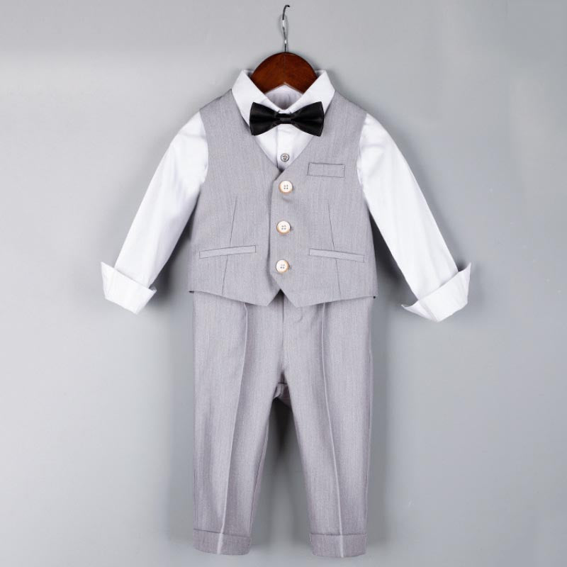 Boys Suit Baby Birthday Double-breasted Suit Five Piece Suit