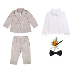 Boys Suit Baby Birthday Double-breasted Suit Five Piece Suit