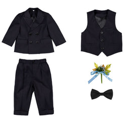 Children's Suits Boys Striped Birthday Suits Five-piece Suit