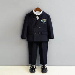 Children's Suits Boys Striped Birthday Suits Five-piece Suit