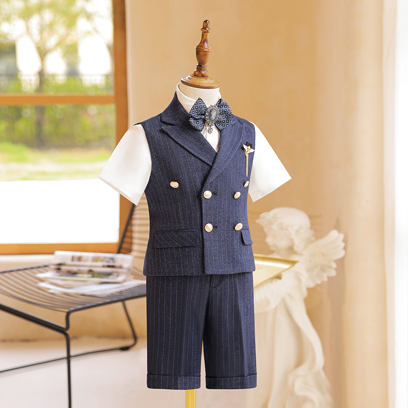 Boys Suit Vest Children's Dress Performance Costume Five-piece Suit