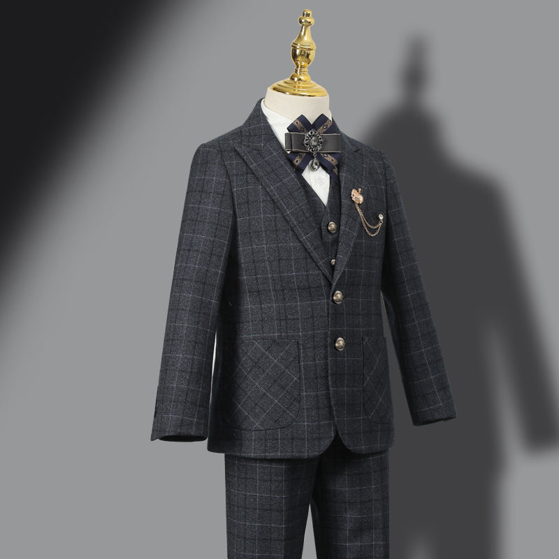 Children's Performance Suit Set Boys Wedding Suit Four Piece Set