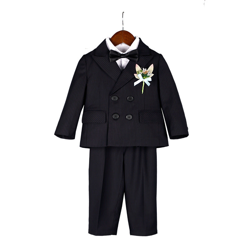 Children's Suits Boys Striped Birthday Suits Five-piece Suit