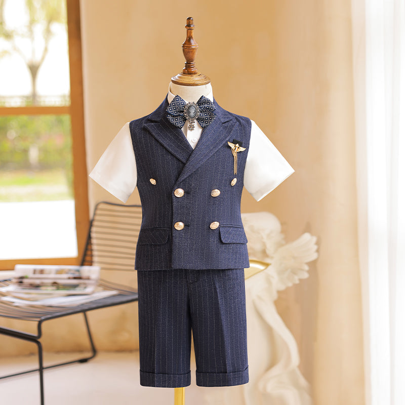 Boys Suit Vest Children's Dress Performance Costume Five-piece Suit