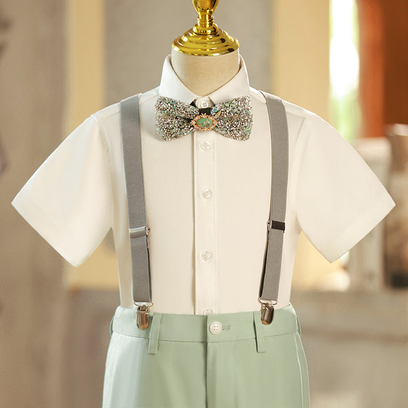 Boys Suit Summer Children's Suspenders Suit Four Piece Suit