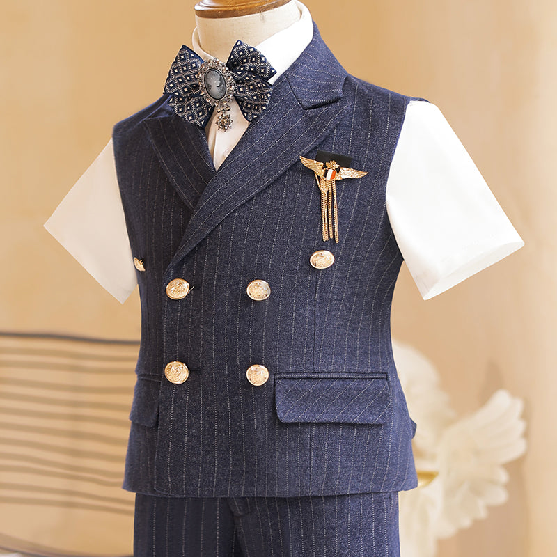 Boys Suit Vest Children's Dress Performance Costume Five-piece Suit