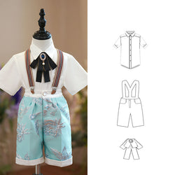 Cute Boy Summer Birthday Wedding Formal Vest Suit Set