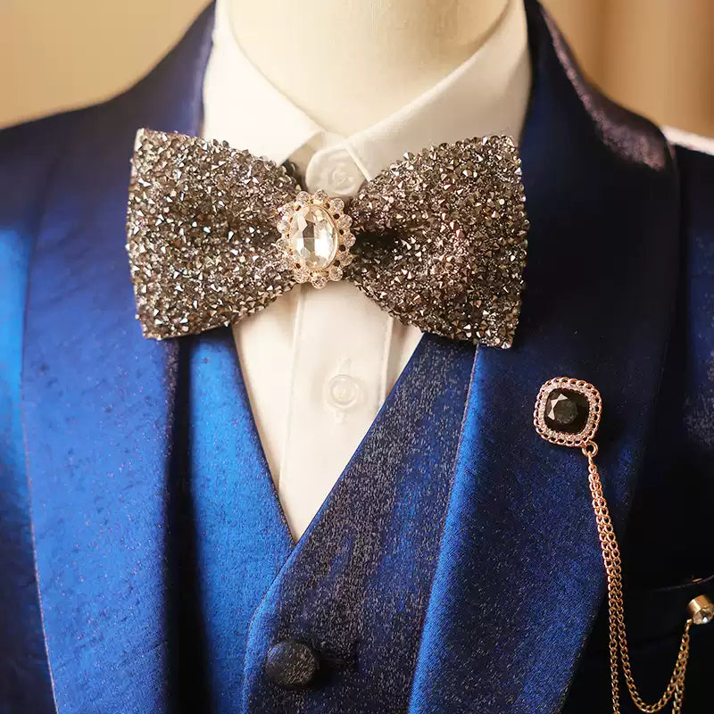 Boys Dark Blue Suit Costume with Brooch