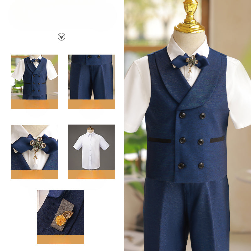 Children's Birthday Suit Set Boys Summer Suit Five Piece Set