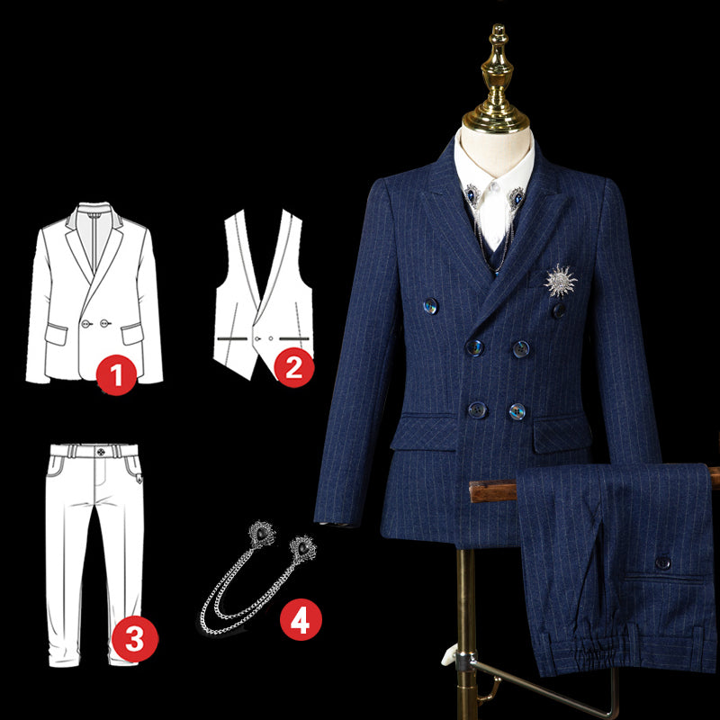 Boys Performance Clothes New Children's Wedding Boys Suit Four Piece Suit